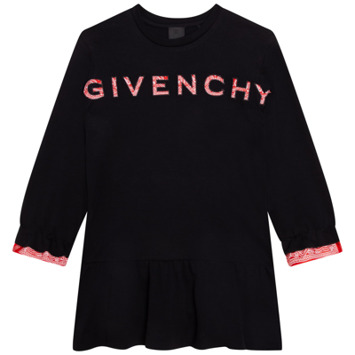 Givenchy Kids' Little Girl's & Girl's Bandana Print Logo Dress In Black