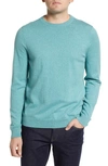 Nordstrom Cotton & Cashmere Crewneck Sweater In Green Seaglass