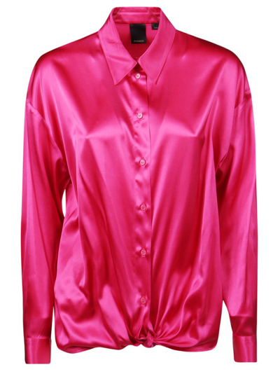 Pinko Knot Detailed Satin Shirt