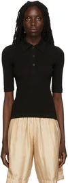 Rosetta Getty Womens Black Slim-fit Cotton-jersey Polo Shirt M
