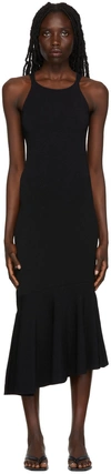 Deveaux Black Charlize Midi Dress In Black