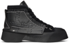 JW ANDERSON BLACK CHUNKY HIGH-TOP SNEAKERS