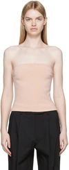 Esse Studios Ssense Exclusive Tan Strapless Camisole In Putty