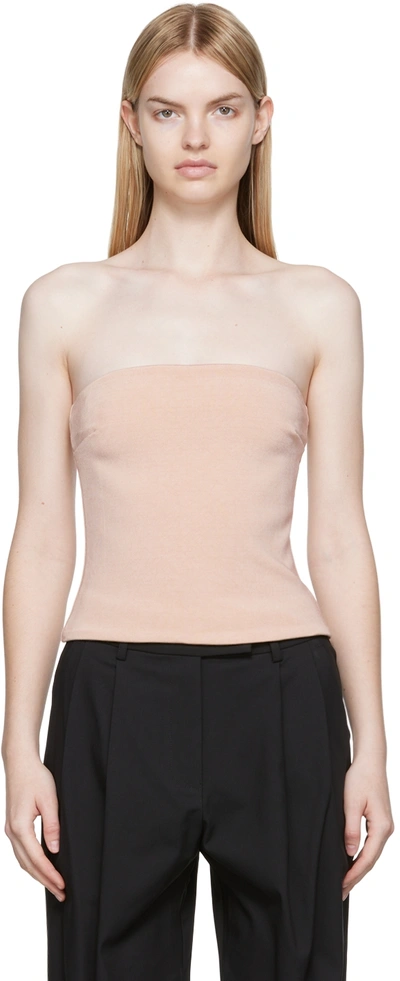 Esse Studios Ssense Exclusive Tan Strapless Camisole In Putty