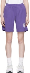 SPORTY AND RICH PURPLE BEVERLY HILLS SHORTS