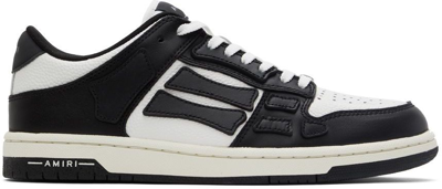 Amiri Skeleton Low-top Sneakers In Black & White