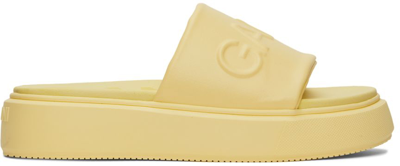 Ganni Sandal In Synthetic Leather In Yellow
