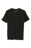 Atm Anthony Thomas Melillo Antique Wash V Neck Tee In Black