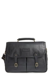 BARBOUR LEATHER BRIEFCASE,UBA0011BK11