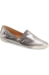 Frye 'melanie' Slip-on In Pewter Metallic Leather