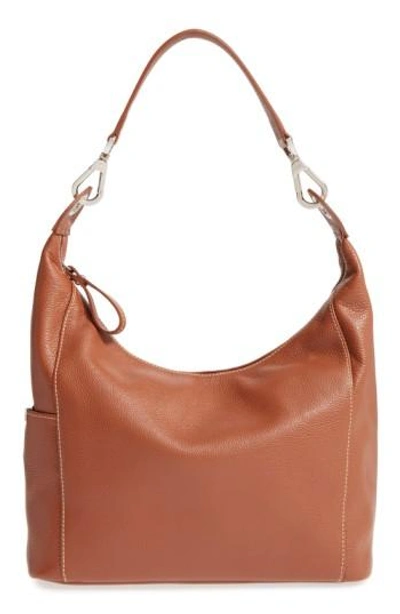 Longchamp 'le Foulonne' Leather Hobo Bag - Brown In Cognac