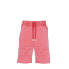 Gcds Cotton Bermuda Shorts In Red