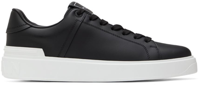 Balmain Black & White B-court Sneakers In Eab Noir/blanc