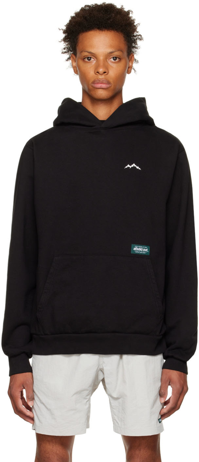 Afield Out Logo-print Cotton-jersey Hoodie In Black