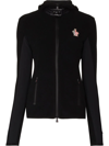 Moncler Maglia Fleece Zip-through Hoodie In Black