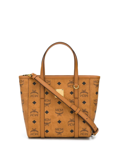 Mcm Mini Aren Satchel In Brown