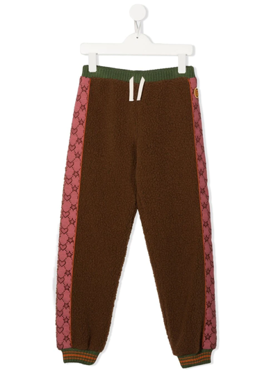 Gucci Brown Motif Tape Knitted Track Pants