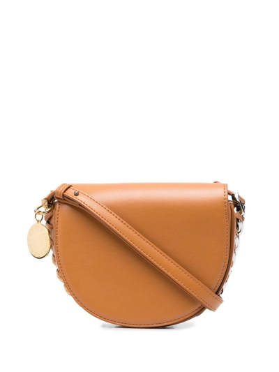 Stella Mccartney Small Frayme Flap Shoulder Bag In Brown