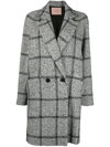 TWINSET DOUBLE-BREASTED CHECK-PRINT COAT