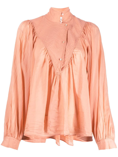 Forte Forte Bohémienne Cotton & Silk Voile Shirt In Pink