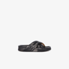Atp Atelier Black Airali Crossover Leather Sandals In Black