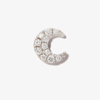 MARIA TASH 18K WHITE GOLD MOON DIAMOND STUD EARRING,EMNSPAD16463494