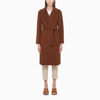 'S MAX MARA BROWN MIDI COAT WITH BELT