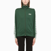 Golden Goose Star Zipped Track Jacket Denise Triacetate Logo Star Strip In Green