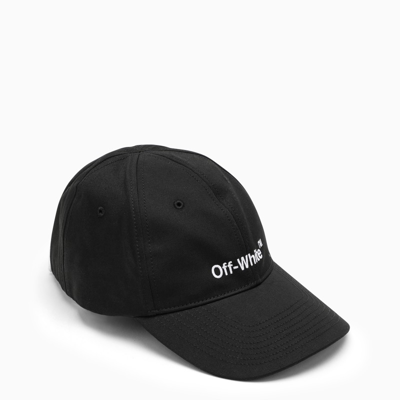 Off-white Off White Mans Black Cotton Helvetica Hat With Logo