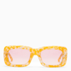 Attico X Linda Farrow Marfa Rectangular Sunglasses In Yellow