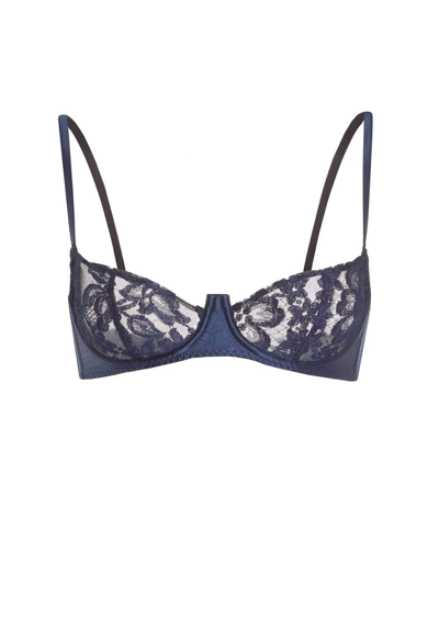 Gilda & Pearl Blue Dahlia Bra In  Navy