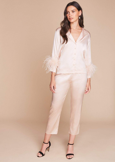 Gilda & Pearl Sabrina Feather Trim Pyjama Set