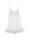 Gilda & Pearl Diana Silk And Marabou Feather Babydoll