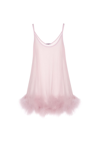 Gilda & Pearl Diana Silk And Marabou Feather Babydoll
