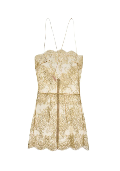 Gilda & Pearl Harlow Gold Lace Slip