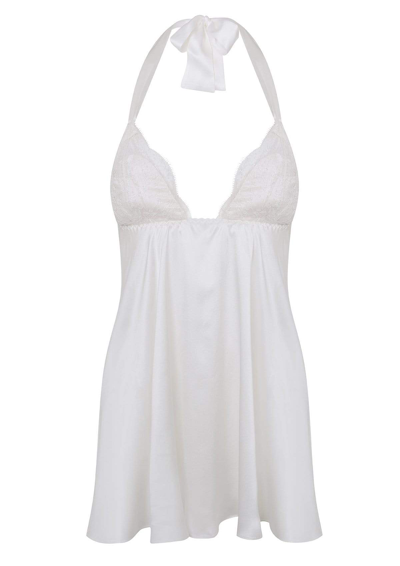 Gilda & Pearl Lovers Of Montparnasse Silk Babydoll In White