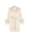 GILDA & PEARL MIA FEATHER TRIM ROBE