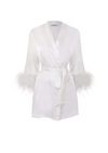 GILDA & PEARL MIA FEATHER TRIM ROBE