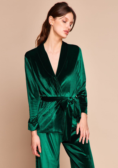 Gilda & Pearl Saratoga Emerald Velvet Pyjama