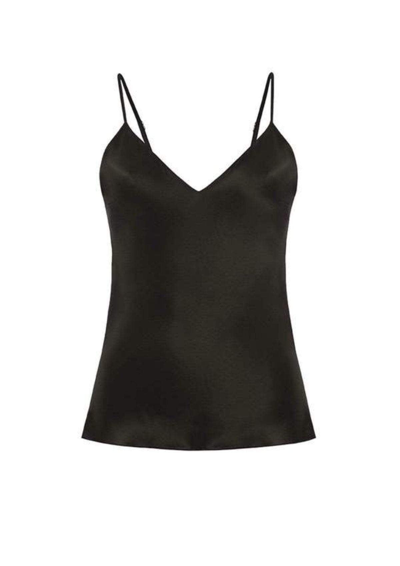 Gilda & Pearl Sophia Silk Cami Top In Black