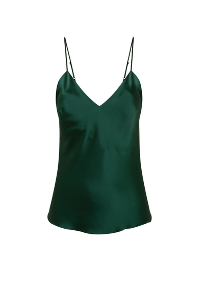 Gilda & Pearl Sophia Silk Top In Green