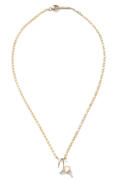 Lana Jewelry Solo Zodiac Necklace In Yellow/ Capricorn