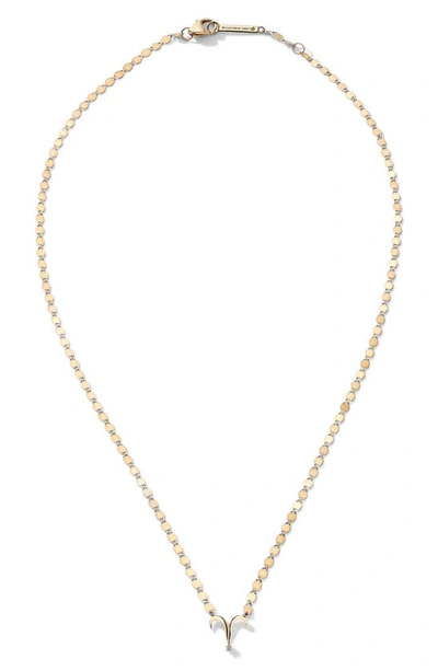 Lana Jewelry Women's Twenty 14k Gold & Diamond Aries Necklace In Yellow/ Aries