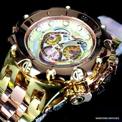 Pre-owned Invicta Reserve Venom Hybrid High Polished Gold/rose Gold Steel 52mm Watch
