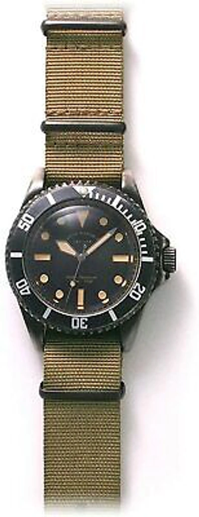 Pre-owned Vague Watch Co. (vague Watch Company) [vague Watch Company] Wrist Watch Blksub (black Sub) Military Bs-l-001 Brow