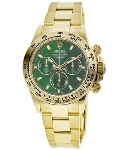 Pre-owned Rolex Cosmograph Daytona Green Dial John Mayer Men's Watch 116508-0013