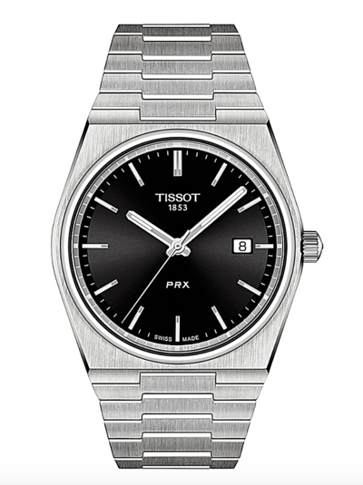Pre-owned Tissot Prx Quartz Black Dial Water Resistant Men Watch T1374101105100