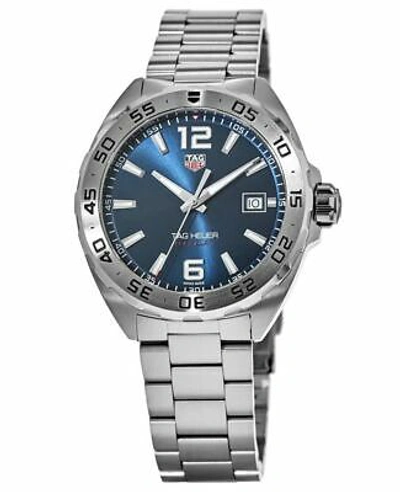 Pre-owned Tag Heuer Formula 1 Quartz Blue Dial Stainless Men's Watch Waz1118.ba0875