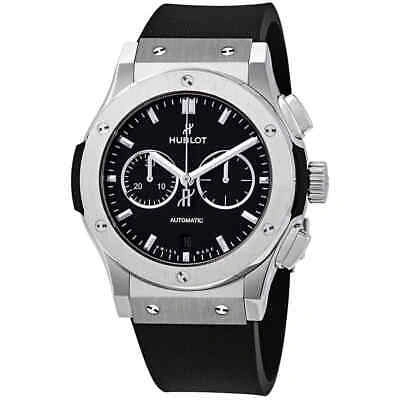 Pre-owned Hublot Classic Fusion Chronograph Black Dial Silver Mens Watch 541.nx.1171.rx