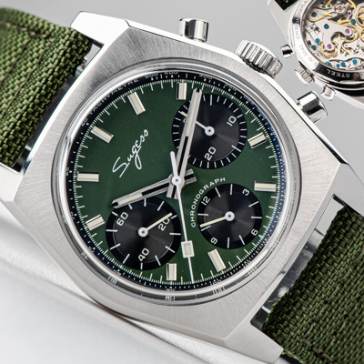 Pre-owned Sugess S419gs Swan Neck X Domed Sapphire Chrono Mechanical Watch Seagull 1963